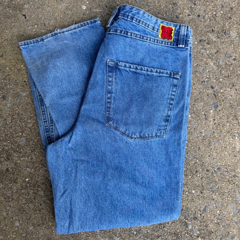 Empyre Loose Fit Skate Jeans Mens 36 Blue Medium Wash Baggy Straight Leg Y2K
